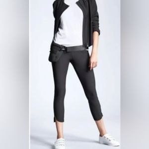 Atheta Stella Crop Pants Gray  High Waisted Stretch 2 Pockets  Size Small